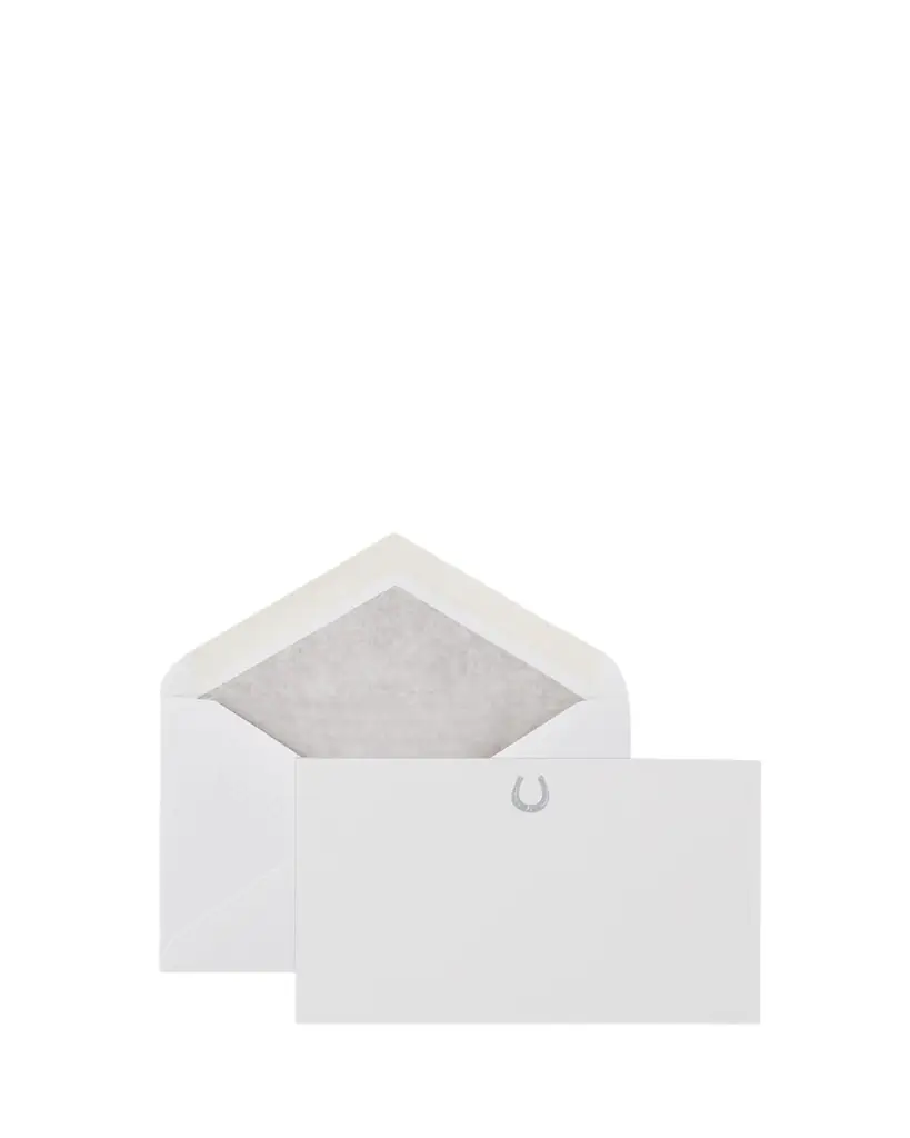 Smythson Horseshoe Motif Correspondence Cards, Box of 10