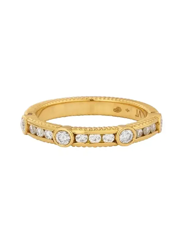 18K Yellow Gold Diamond Channel Ring