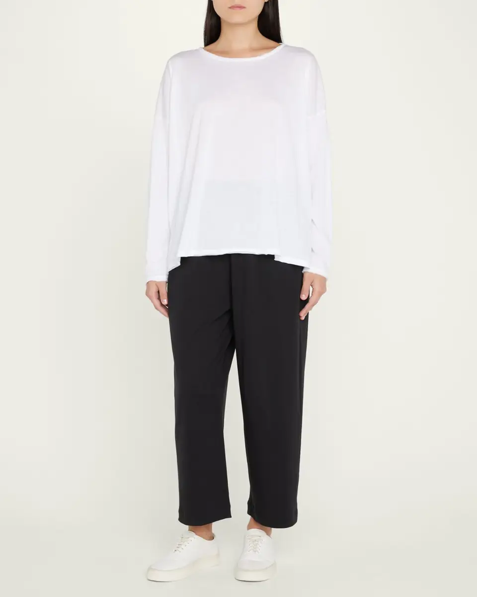 Eskandar Long-Sleeve Scoop-Neck Lightweight T-Shirt | Thumbnail 2