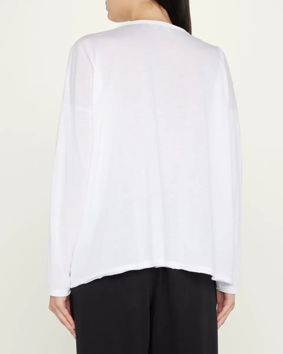 Eskandar Long-Sleeve Scoop-Neck Lightweight T-Shirt | Thumbnail 3