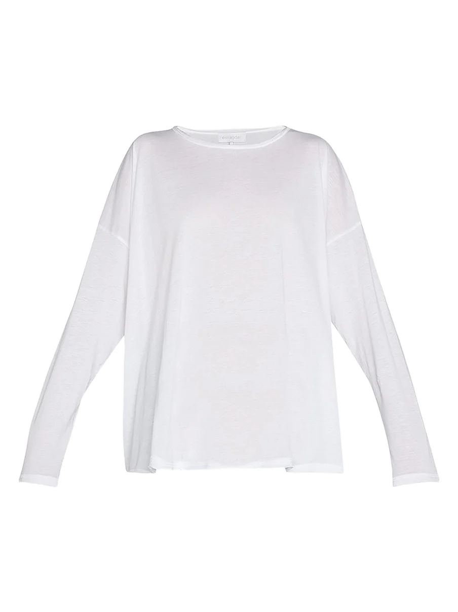 Eskandar Long-Sleeve Scoop-Neck Lightweight T-Shirt