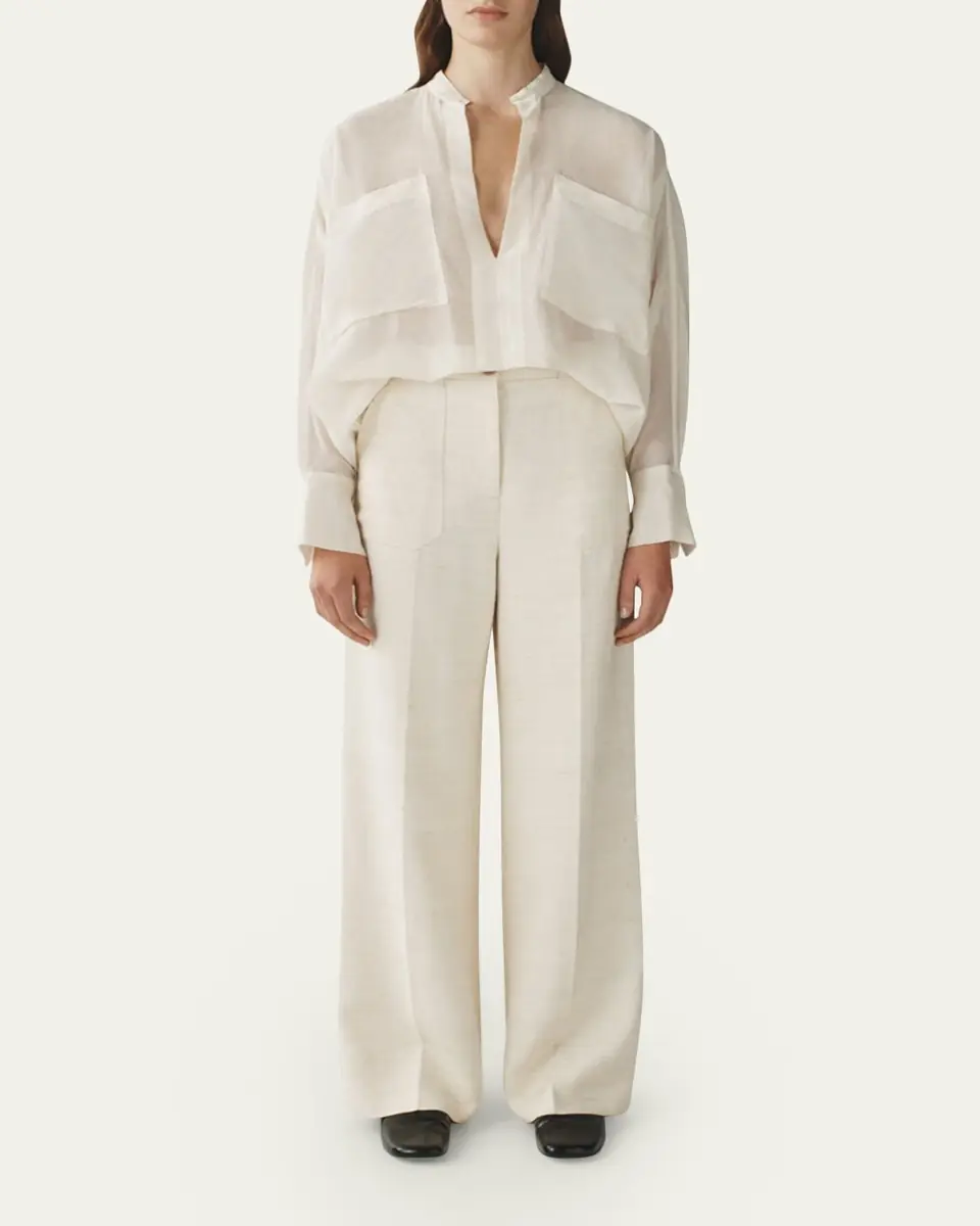 Attersee Sheer Cotton Voile Oversized Utility Shirt | Thumbnail 2 Attersee Sheer Cotton Voile Oversized Utility Shirt | Thumbnail 2