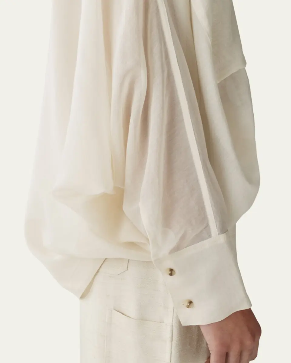Attersee Sheer Cotton Voile Oversized Utility Shirt | Thumbnail 5 Attersee Sheer Cotton Voile Oversized Utility Shirt | Thumbnail 5