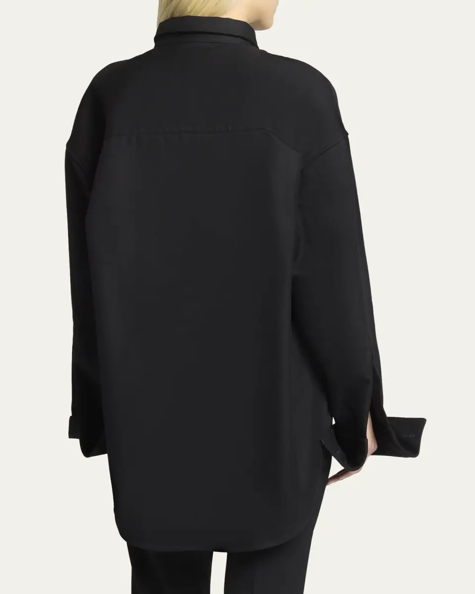 Balenciaga Double Cotton Twill Cocoon Collared Shirt | Thumbnail 3 Balenciaga Double Cotton Twill Cocoon Collared Shirt | Thumbnail 3