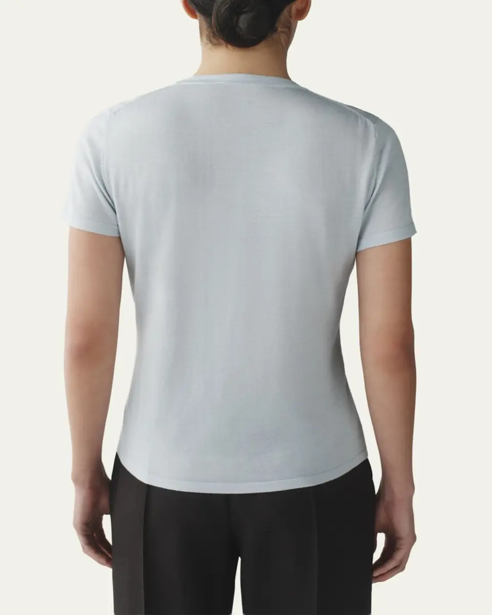Attersee Cashmere and Silk Short-Sleeve Tee | Thumbnail 3 Attersee Cashmere and Silk Short-Sleeve Tee | Thumbnail 3