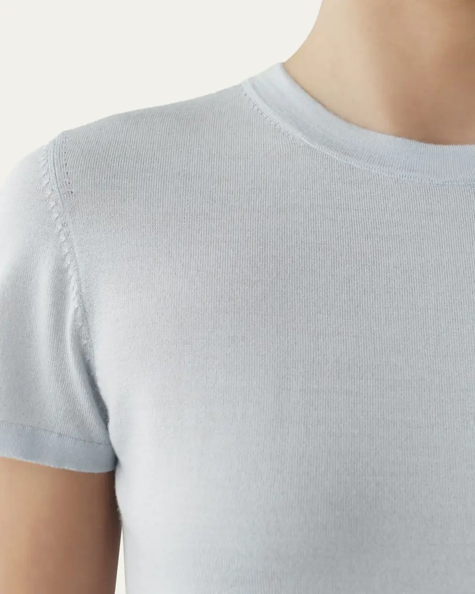 Attersee Cashmere and Silk Short-Sleeve Tee | Thumbnail 5 Attersee Cashmere and Silk Short-Sleeve Tee | Thumbnail 5