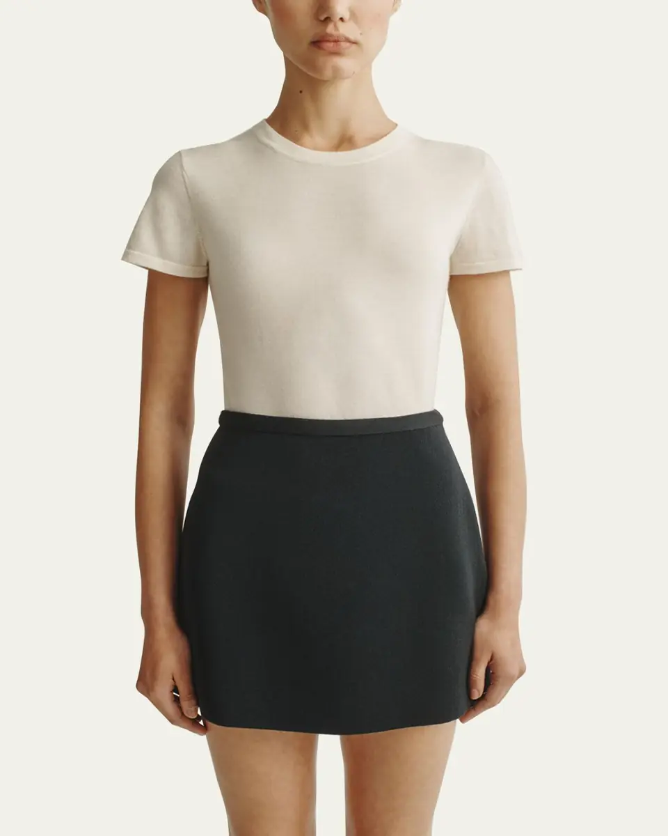 Attersee Cashmere-Silk Short-Sleeve Tee | Thumbnail 3 Attersee Cashmere-Silk Short-Sleeve Tee | Thumbnail 3
