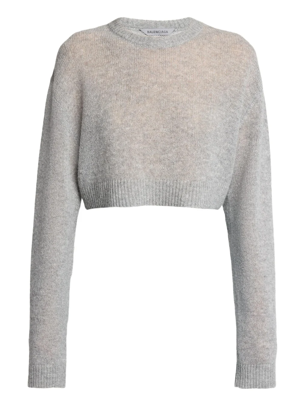 Cashmere Open-Knit Crop Sweater