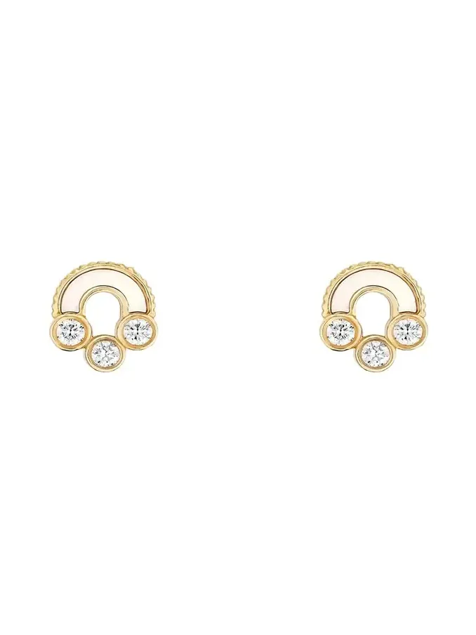 Magnetic Stud Earrings in Mother-of-Pearl