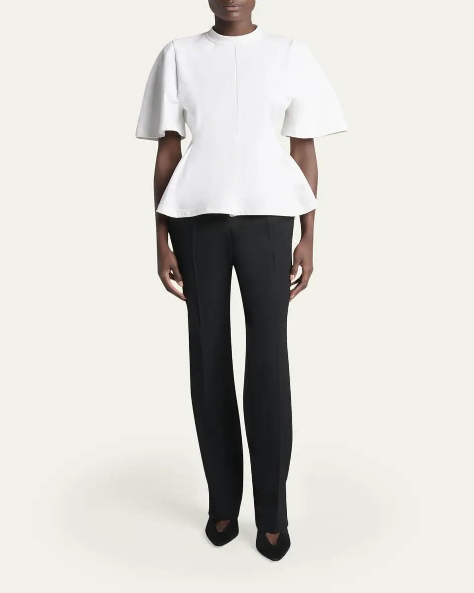 Balenciaga Very Heavy Jersey Peplum T-Shirt | Thumbnail 2 Balenciaga Very Heavy Jersey Peplum T-Shirt | Thumbnail 2