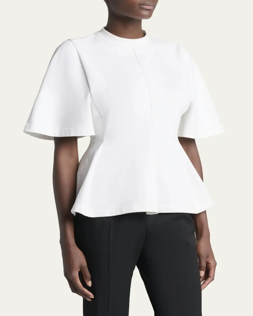 Balenciaga Very Heavy Jersey Peplum T-Shirt | Thumbnail 4 Balenciaga Very Heavy Jersey Peplum T-Shirt | Thumbnail 4