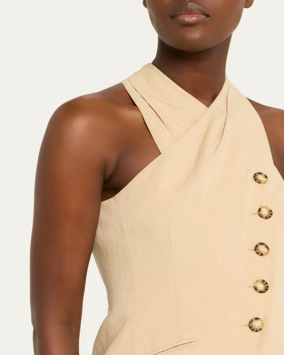 Veronica Beard Pacey Halter Vest | Thumbnail 5