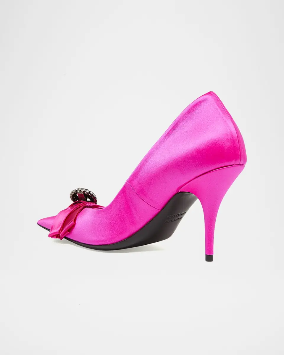 Balenciaga 110mm Avenue Palazzo Embellished Satin Pumps | Thumbnail 3 Balenciaga 110mm Avenue Palazzo Embellished Satin Pumps | Thumbnail 3