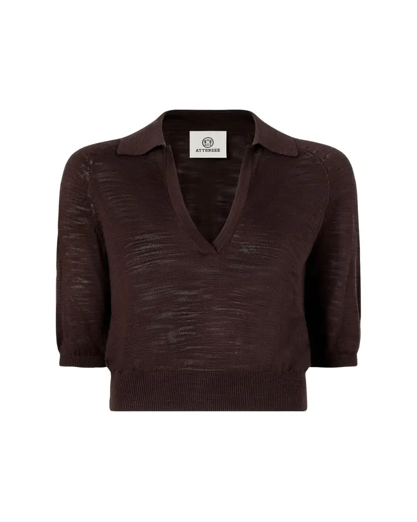 Attersee Linen Knit Polo | Image 1 Attersee Linen Knit Polo | Image 1
