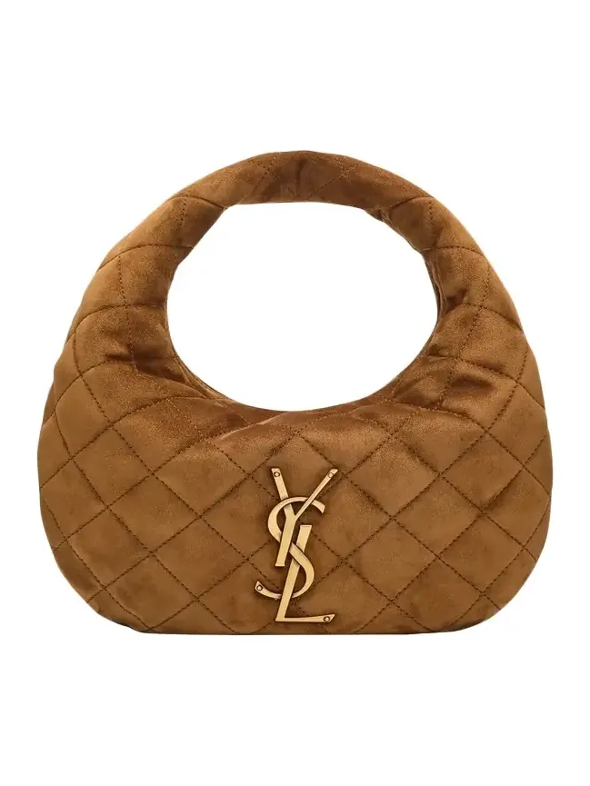 Icarino Baby YSL Quilted Suede Hobo Bag Icarino Baby YSL Quilted Suede Hobo Bag