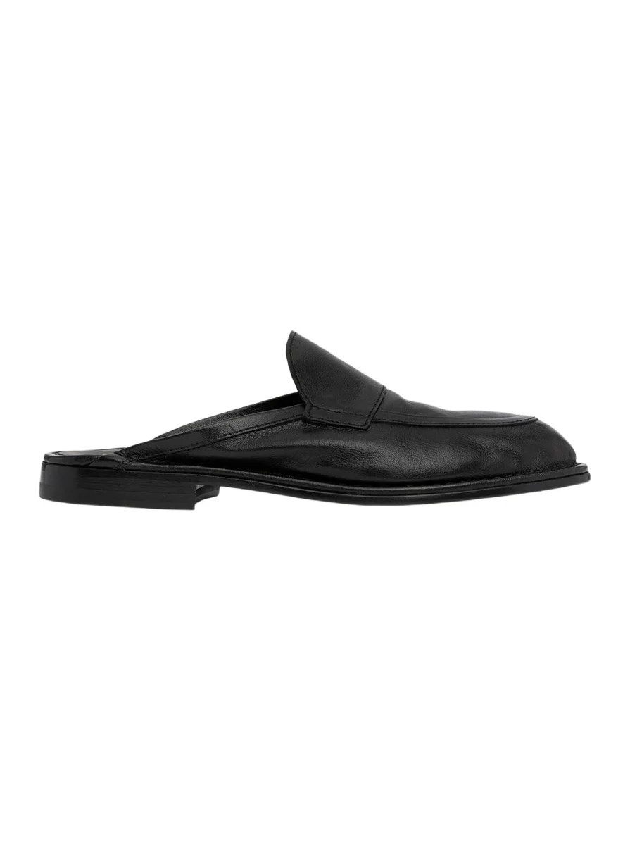 Noto Leather Loafer Mules