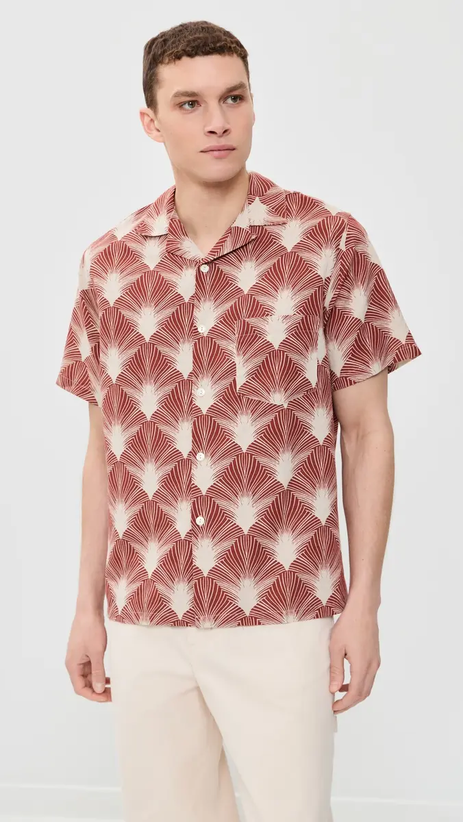 Portuguese Flannel Feathers Camp Shirt | Thumbnail 2 Portuguese Flannel Feathers Camp Shirt | Thumbnail 2