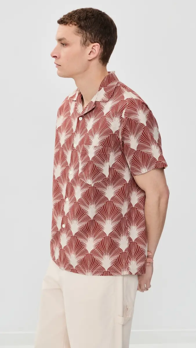 Portuguese Flannel Feathers Camp Shirt | Thumbnail 4 Portuguese Flannel Feathers Camp Shirt | Thumbnail 4