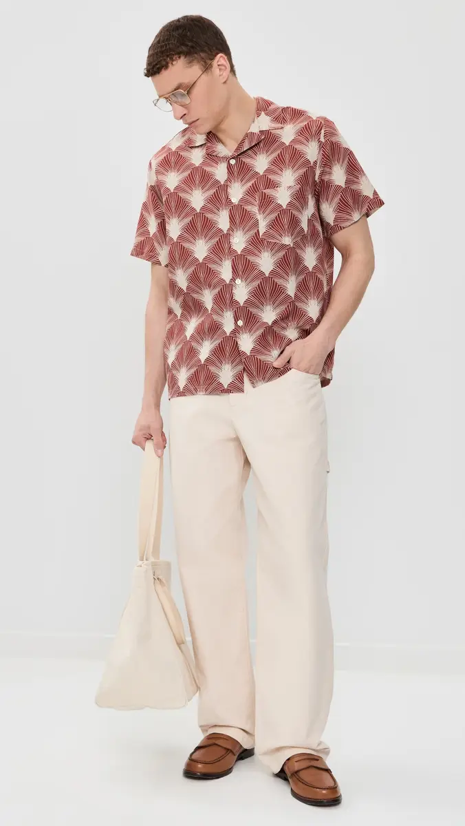 Portuguese Flannel Feathers Camp Shirt | Thumbnail 5 Portuguese Flannel Feathers Camp Shirt | Thumbnail 5