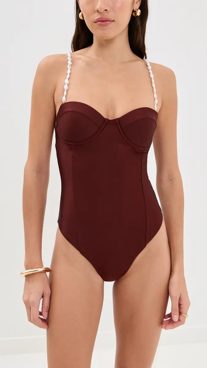 Palmacea Mare One Piece Merlot Merlot | Thumbnail 2