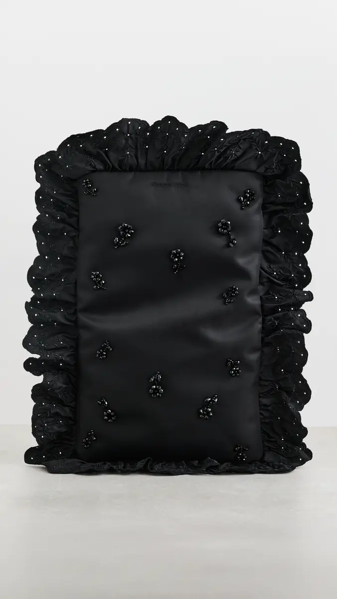 Simone Rocha Pillowcase Embroidered Clutch Bag Black/Jet One Size | Thumbnail 4 Simone Rocha Pillowcase Embroidered Clutch Bag Black/Jet One Size | Thumbnail 4
