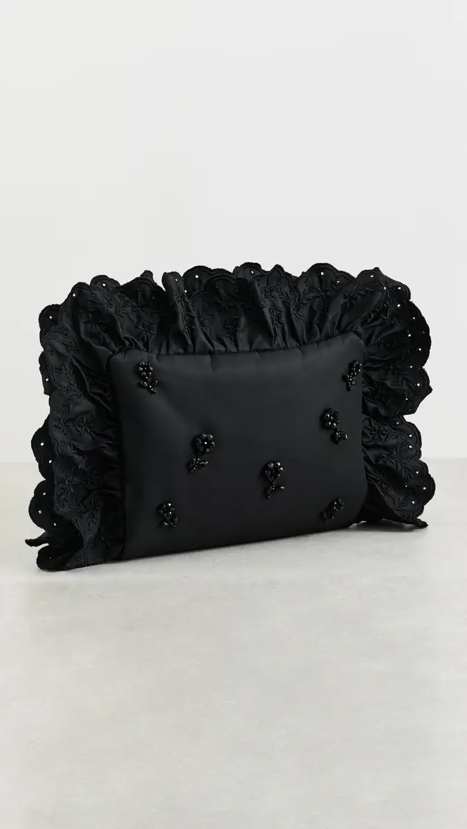 Simone Rocha Pillowcase Embroidered Clutch Bag Black/Jet One Size | Thumbnail 5 Simone Rocha Pillowcase Embroidered Clutch Bag Black/Jet One Size | Thumbnail 5