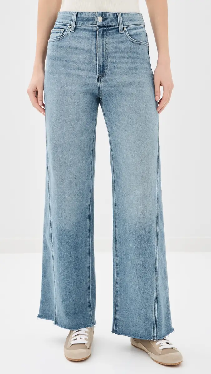 PAIGE Anessa Jeans with Twisted Outseam Panel and Raw Hem 31 Explorer | Thumbnail 2 PAIGE Anessa Jeans with Twisted Outseam Panel and Raw Hem 31 Explorer | Thumbnail 2