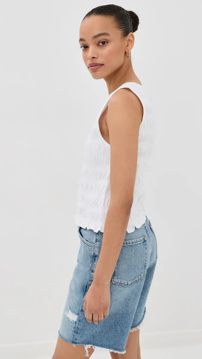 Madewell Smocked Boat Neck Tank | Thumbnail 4 Madewell Smocked Boat Neck Tank | Thumbnail 4