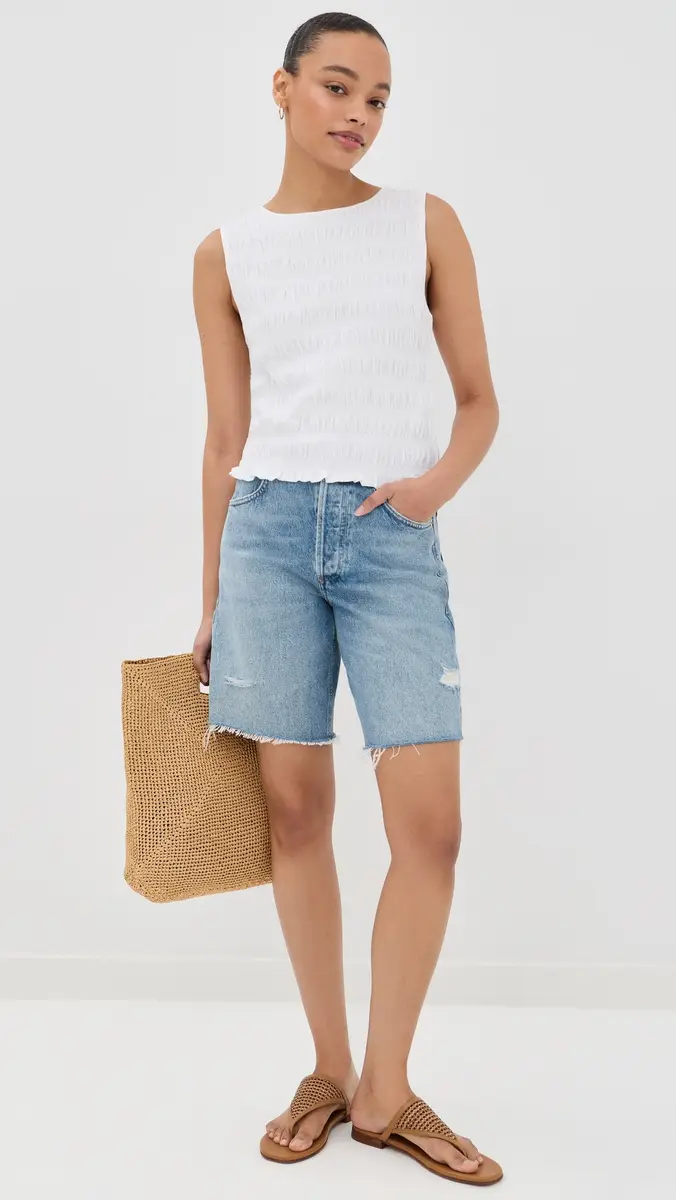 Madewell Smocked Boat Neck Tank | Thumbnail 5 Madewell Smocked Boat Neck Tank | Thumbnail 5