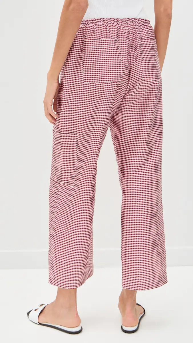 DONNI. DONNI. The Taffeta Gingham Drawstring Cargo Pants | Thumbnail 3