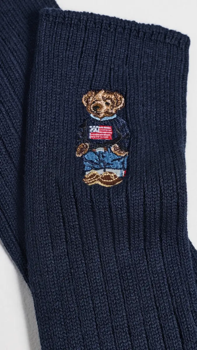 Polo Ralph Lauren Polo Bear Ribbed Crew Socks | Thumbnail 3