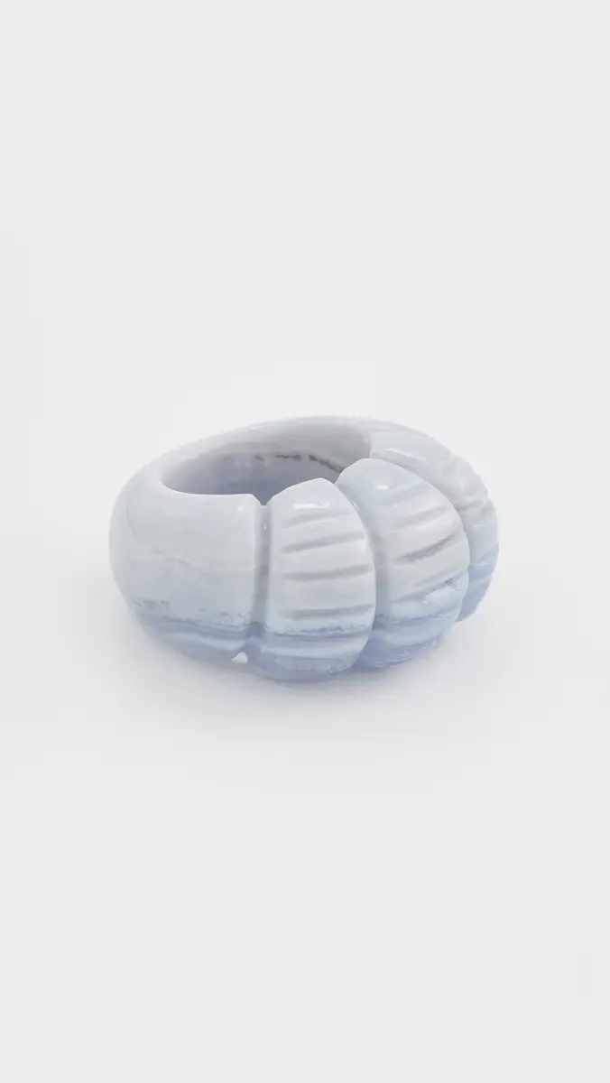 Ulla Johnson Twisted Stone Ring Blue Agate One Size | Thumbnail 2