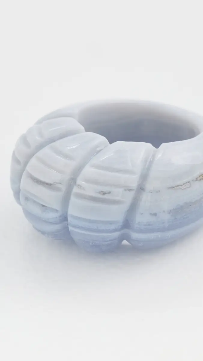 Ulla Johnson Twisted Stone Ring Blue Agate One Size | Thumbnail 4