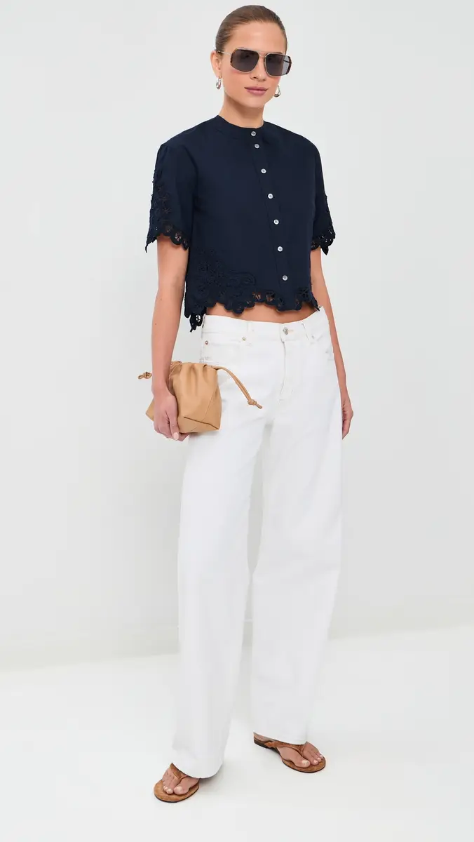 Veronica Beard Aleck Shirt Navy | Thumbnail 5 Veronica Beard Aleck Shirt Navy | Thumbnail 5