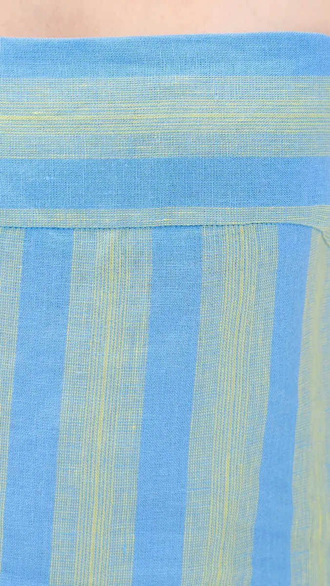 STAUD Laura Linen Dress eaport Stripe | Thumbnail 6