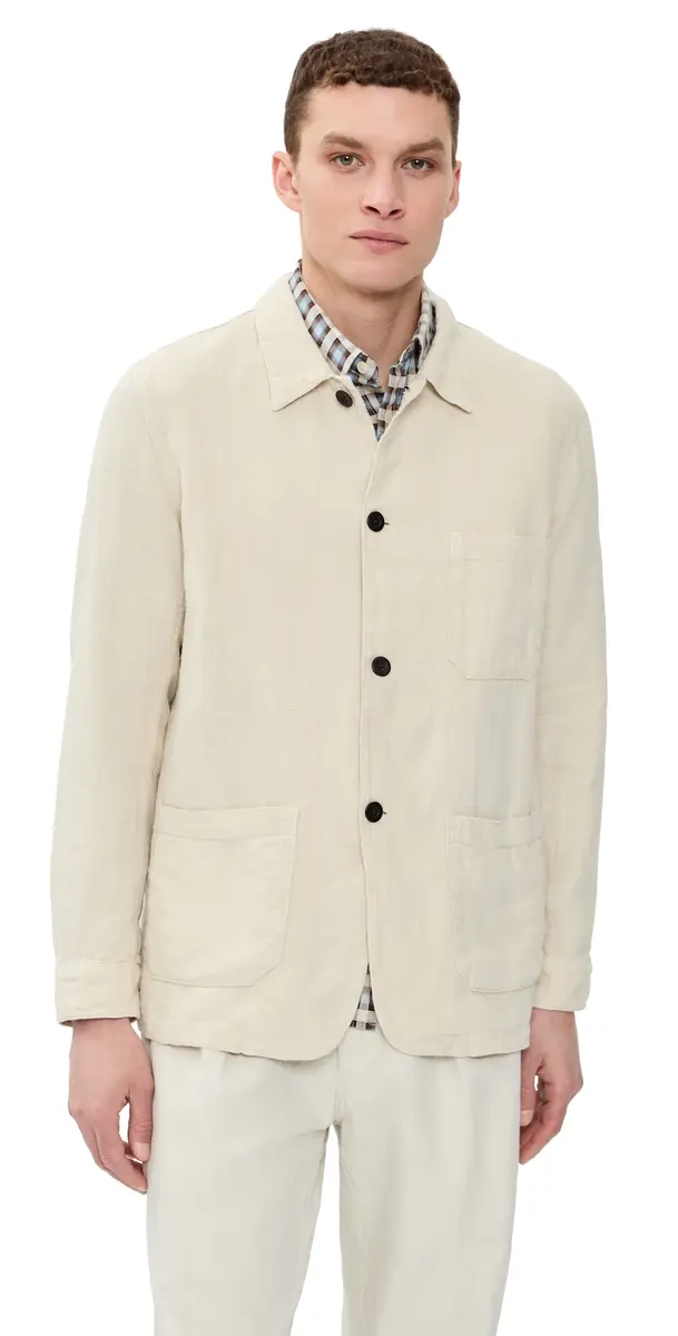 Portuguese Flannel abura inen Jacket Ecru | Image 1 Portuguese Flannel abura inen Jacket Ecru | Image 1