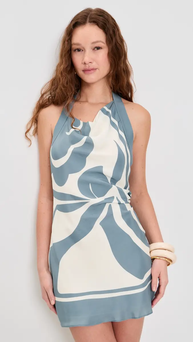 SIR. SIR. Lilou Halter Silk Mini Dress | Thumbnail 2