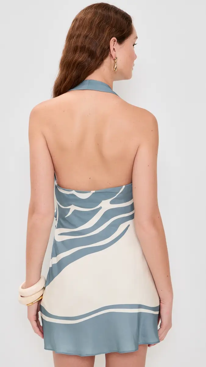 SIR. SIR. Lilou Halter Silk Mini Dress | Thumbnail 3