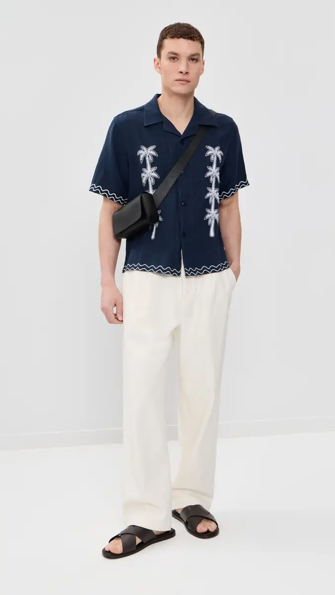 Far Afield Veloso Flock Linen Palm Shirt | Thumbnail 5 Far Afield Veloso Flock Linen Palm Shirt | Thumbnail 5