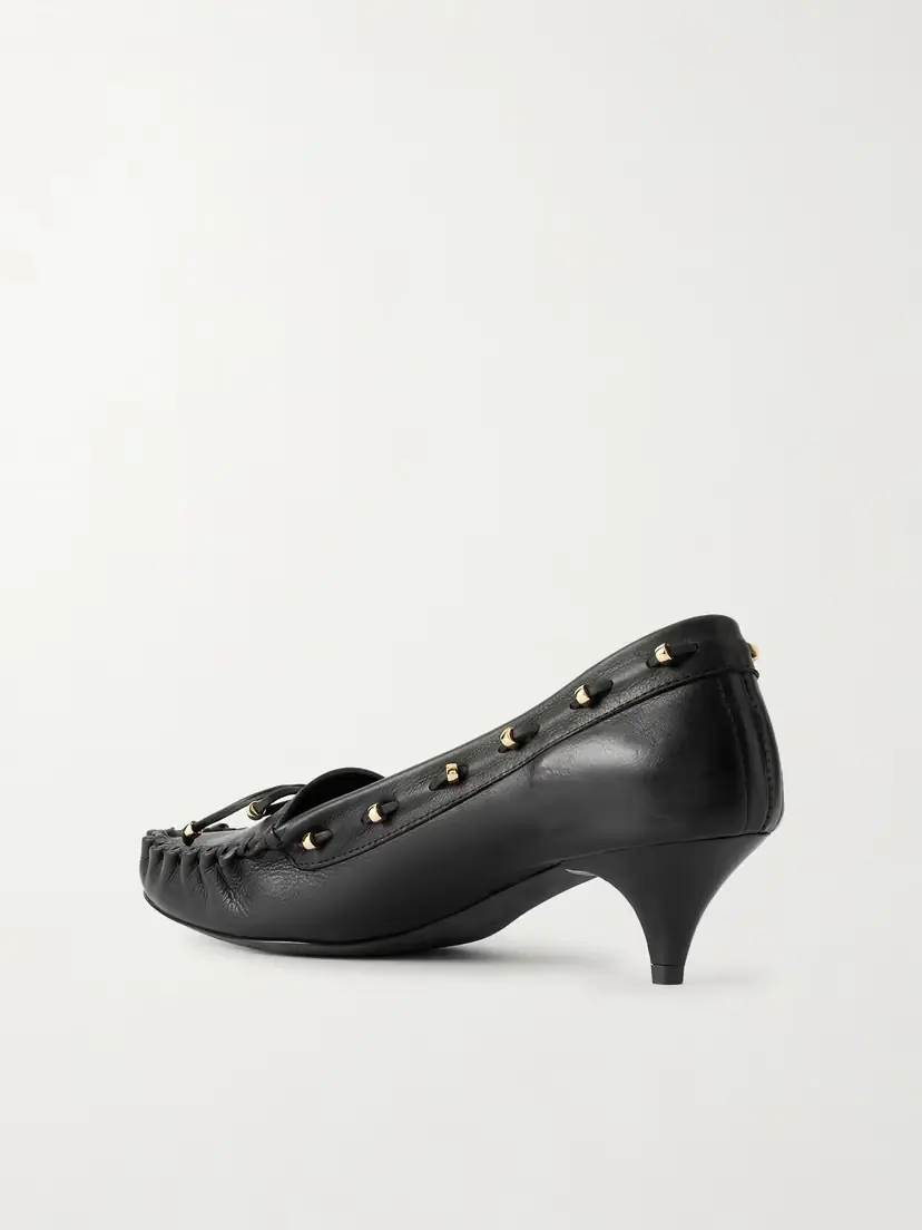 Khaite Milly Embellished Whipstitched Textured-leather Pumps | Thumbnail 2