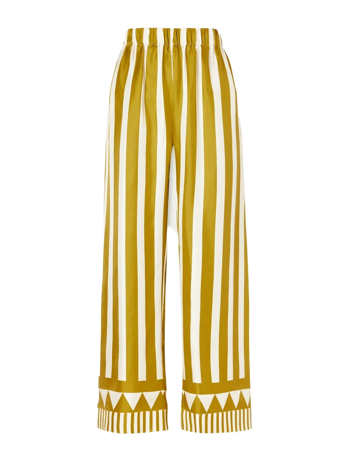 Pacha Striped Silk-twill Straight-leg Pants Pacha Striped Silk-twill Straight-leg Pants