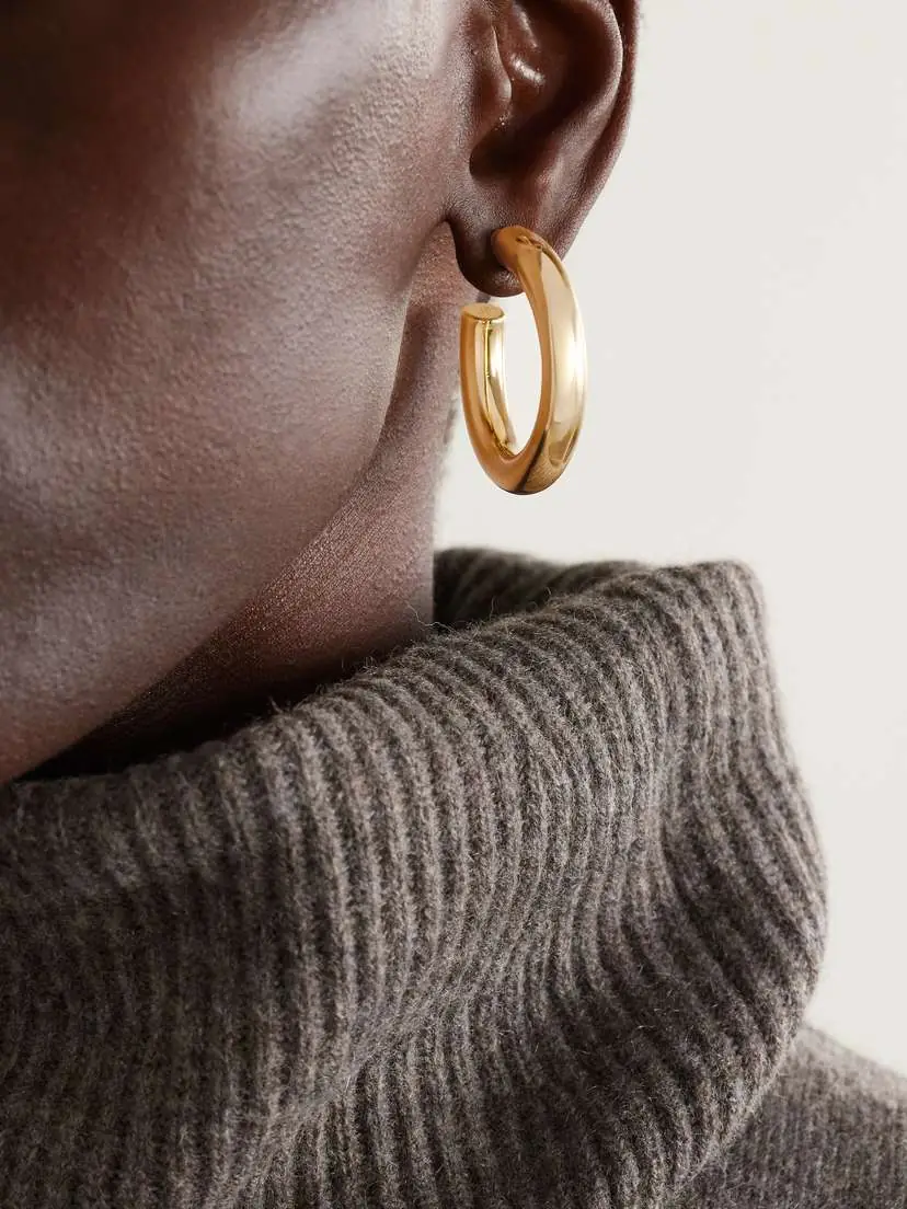 Jennifer Fisher Samira Mini Gold-tone Hoop Earrings | Thumbnail 2 Jennifer Fisher Samira Mini Gold-tone Hoop Earrings | Thumbnail 2