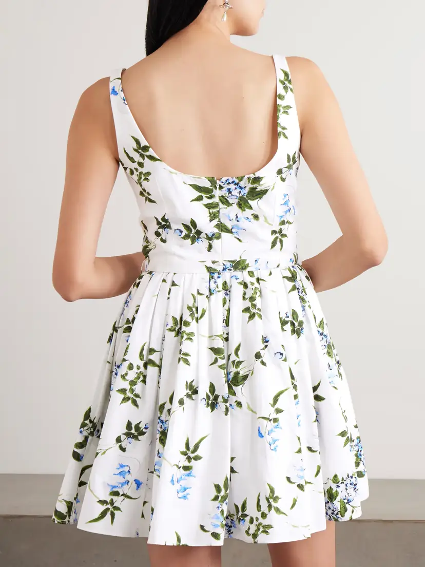 Emilia Wickstead Eglantine Belted Gathered Floral-print Cotton-poplin Mini Dress | Thumbnail 3