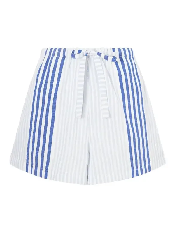 Safia Striped Cotton Shorts Safia Striped Cotton Shorts