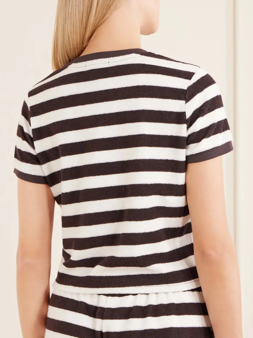 Suzie Kondi Capri Striped Cotton-blend Terry T-shirt | Thumbnail 3