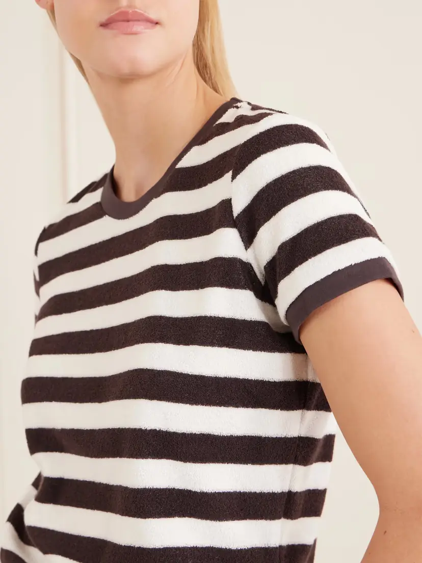 Suzie Kondi Capri Striped Cotton-blend Terry T-shirt | Thumbnail 4