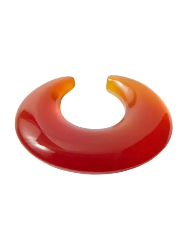 Carnelian Discus Ear Cuff