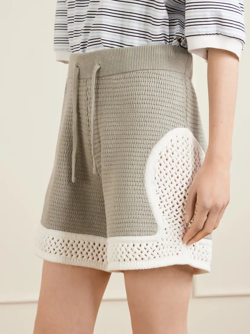 Aimé Leon Dore Crocheted Straight-leg Cotton Shorts | Thumbnail 5 Aimé Leon Dore Crocheted Straight-leg Cotton Shorts | Thumbnail 5