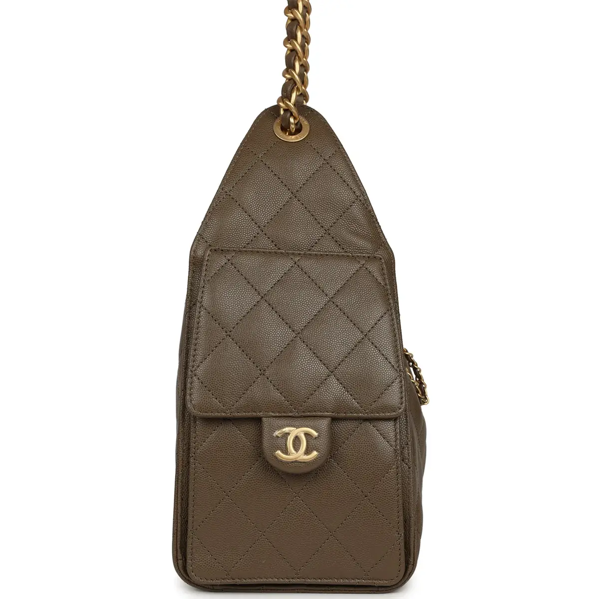 Chanel Chanel Small 25 Hobo Bag Dark Khaki Caviar Antique Gold Hardware | Thumbnail 3 Chanel Chanel Small 25 Hobo Bag Dark Khaki Caviar Antique Gold Hardware | Thumbnail 3