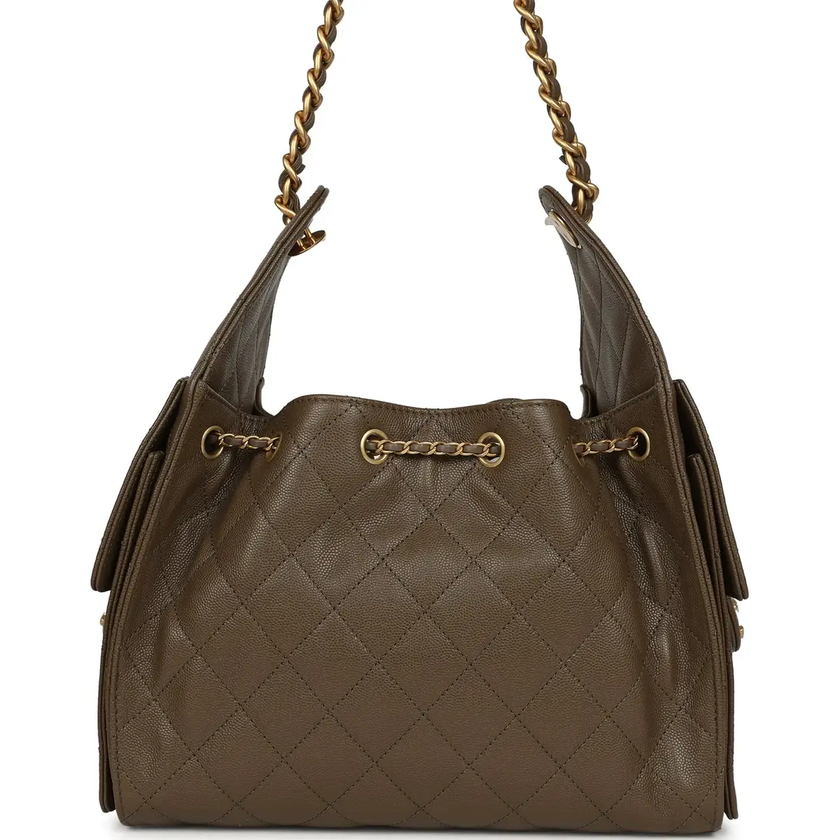 Chanel Chanel Small 25 Hobo Bag Dark Khaki Caviar Antique Gold Hardware | Thumbnail 4 Chanel Chanel Small 25 Hobo Bag Dark Khaki Caviar Antique Gold Hardware | Thumbnail 4